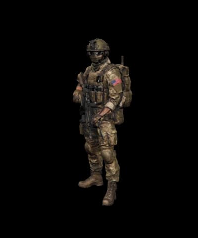 The reference image drawn from the soldier prompt